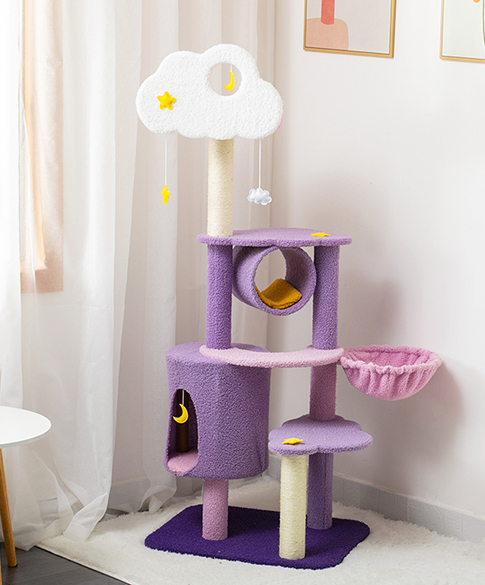 Menara Kucing Pohon Kucing untuk Kucing Dalam Ruangan Furnitur Kucing Multi-Level
